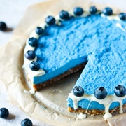 Raw Vegan Blue Spirulina Cheesecake