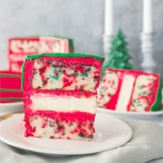 Christmas Funfetti Cheesecake Layer Cake
