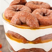 Pumpkin Spice Donut Cheesecake Trifle