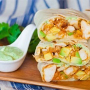 Avocado Sauce Burrito
