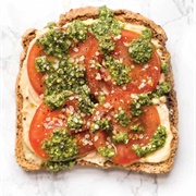 Pesto Hummus Toast