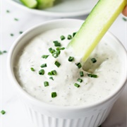 Cucumbers and Blue Cheese Dressing