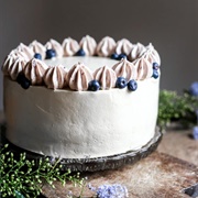 Blueberry Cake With Maple Buttercream