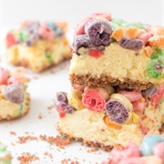 Froot Loops Cheesecake Bars