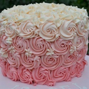 Rose Swirl Birthday Cake