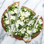 Broccoli and Spinach Pizza
