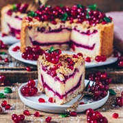 Red Currant Cheesecake With Streusel