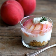 Peach, Thyme and Ricotta Cheesecake Parfaits