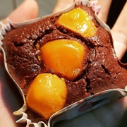 Salted Egg Yolk Brownie