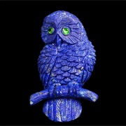Carved Lapis Lazuli Owl