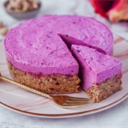 Pink Pitaya Cashew Cheesecake