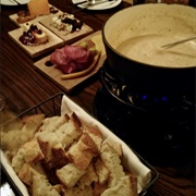 Cheese Fondue in Banff