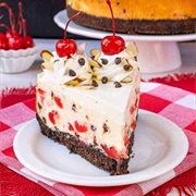 Almond Cherry Chip Cheesecake