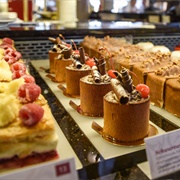 Coffee and Cake Inside a Traditional Coffeehouse in Vienna