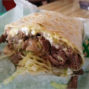 Beef Tongue Burrito