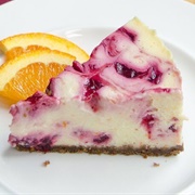 Orange and Cranberry Swirl Cheesecake