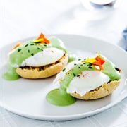 Matcha Eggs Benedict