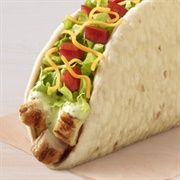 Loaded Chicken Flatbread Taco