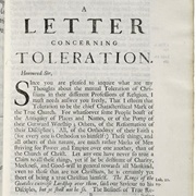 John Locke Publishesa Letter Concerning Toleration1689