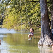 Rope Swinging Into Water