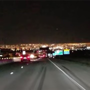 Driving Into Vegas at Night From Arizona