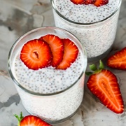 Strawberry Cheesecake Chia Pudding