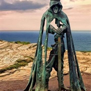 King Arthur Statue, Tintagel, Cornwall, UK