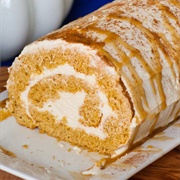 Cheesecake Pumpkin Swiss Roll Cake
