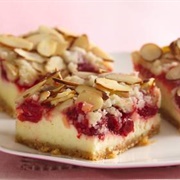 Almond Streusel Cherry Cheesecake Bars