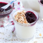 Yogurt With Blackcurrant Jam