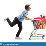 Going Super Sonic Speed When Your Mom Let You Push the Shopping Cart