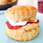 Strawberry Jam and Cream Filled Scone