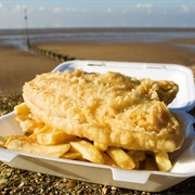Eat Fish &amp; Chips on the Beach or Seafront, UK