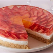 Strawberries and Wine Flower Cheesecake