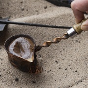 Hot Sand Coffee With Bulgarian Delight (Lokum) in Bulgaria