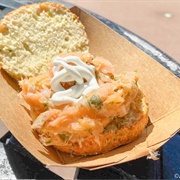Potato and Cheddar Biscuit With Salmon Tartare