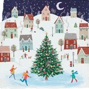 Winter Village Scene