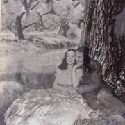 Loretta Young's Mexican- Peasant Scarlett O ' Hara Dress- Ramona