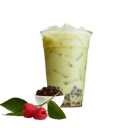 Argo Tea Green Tea Raspberry Bubble Tea