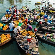 Fresh Produce From Cai Rang Floating Market, Vietnam