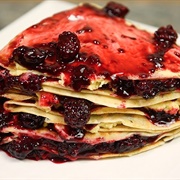Blackberry Lemonade Cheesecake Crepes