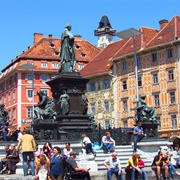 Archduke Johann Fountain, Hauptplatz, Graz, Austria