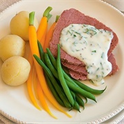 Corned Beef With White Sauce