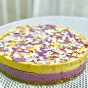 Blueberry Mango Turmeric Cheesecake