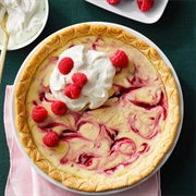 Raspberry Swirl Cheesecake Pie