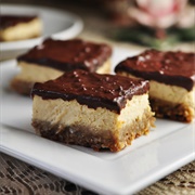 Chocolate Dipped Cheesecake Oatmeal Bars