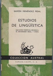 Estudios De Lingüística (Ramón Menéndez Pidal)