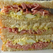 Ham and Egg Salad Sandwiches
