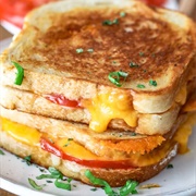 Grilled Cheese With Tomato Slices Sandwich