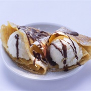 Vanilla Ice Cream Crepe